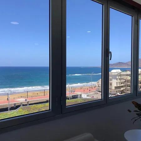 Vistas Mar Playa Las Canteras Primera Linea Wifi Las Palmas Exterior photo